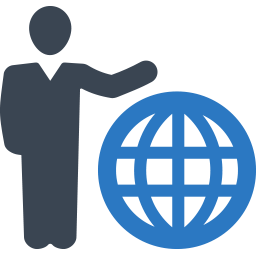 Global business intelligence icon